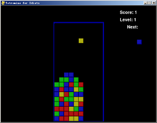 Tetromino for Idiots (Python, Albert Sweigart, 2012) ingame.png