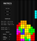 Matris (Javascript, 2022) ingame.png