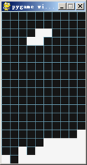 Pytris (Python, hexaes, 2014) ingame.png